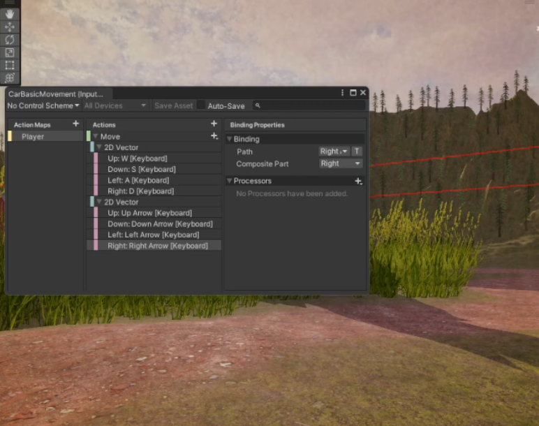 UI pour gérer l'input du joueur.